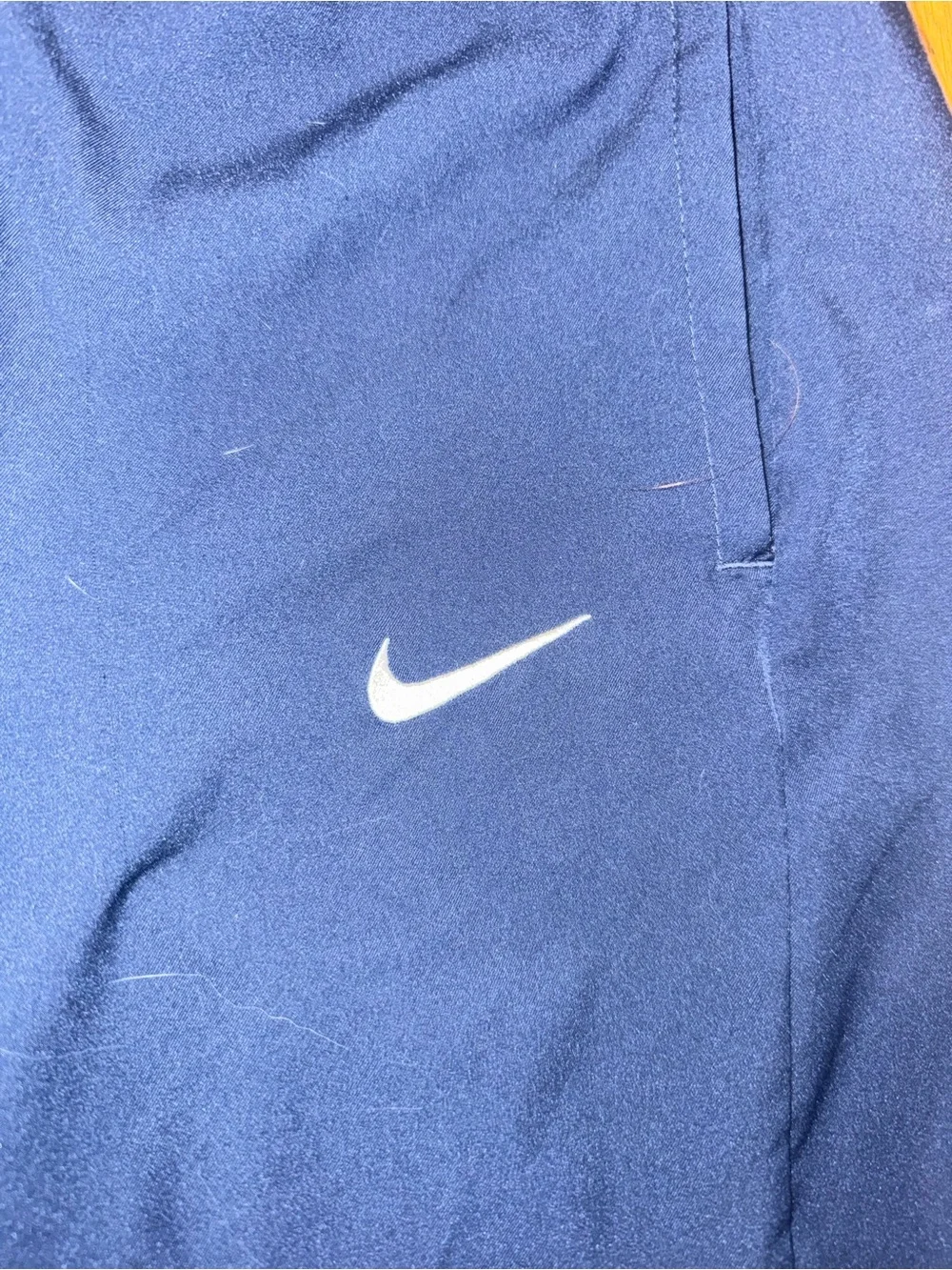 Nike dri fit Blue Joggers with White Knee Panels Men S